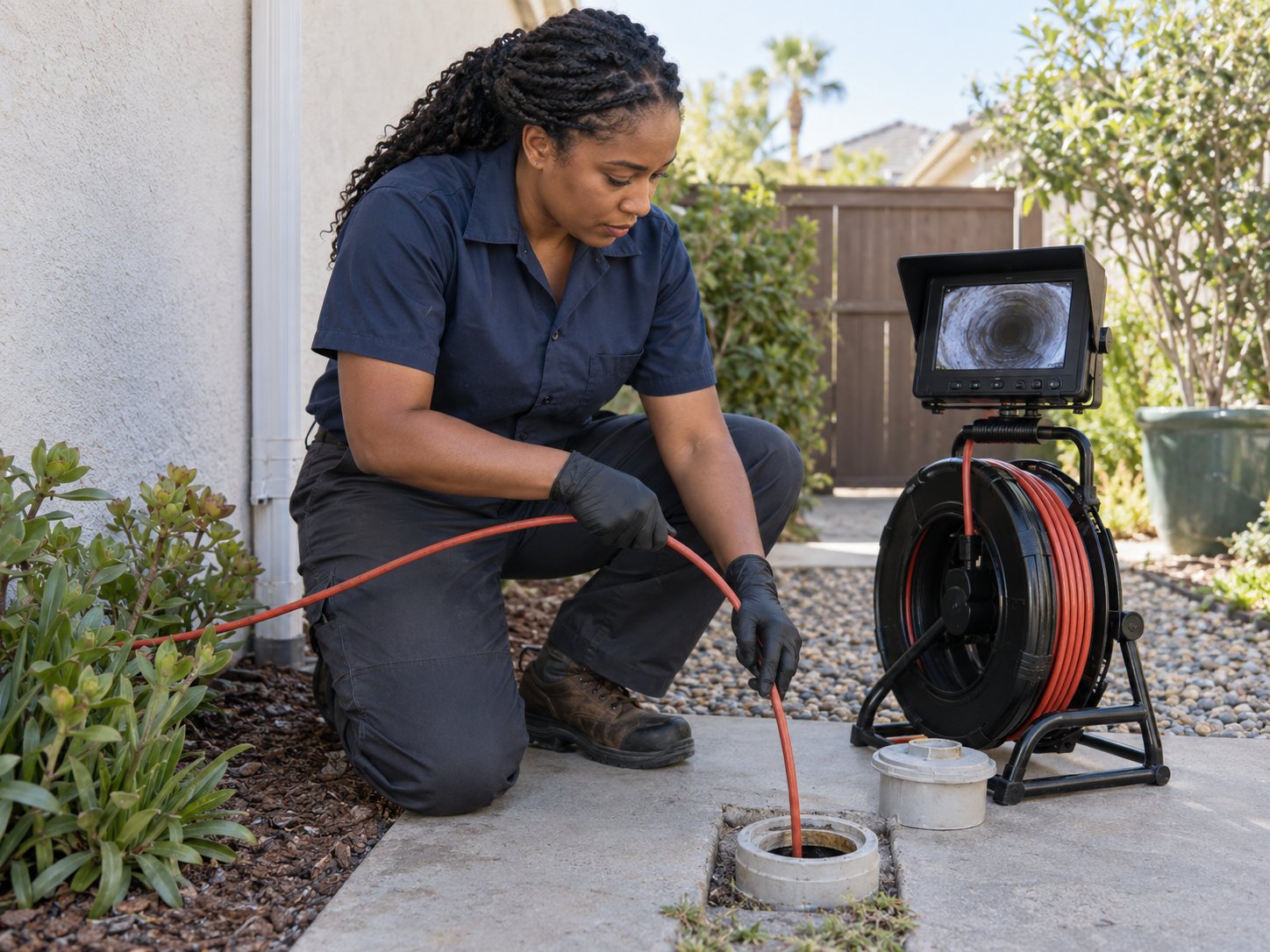 Illustrative sewer line leak detection assessment