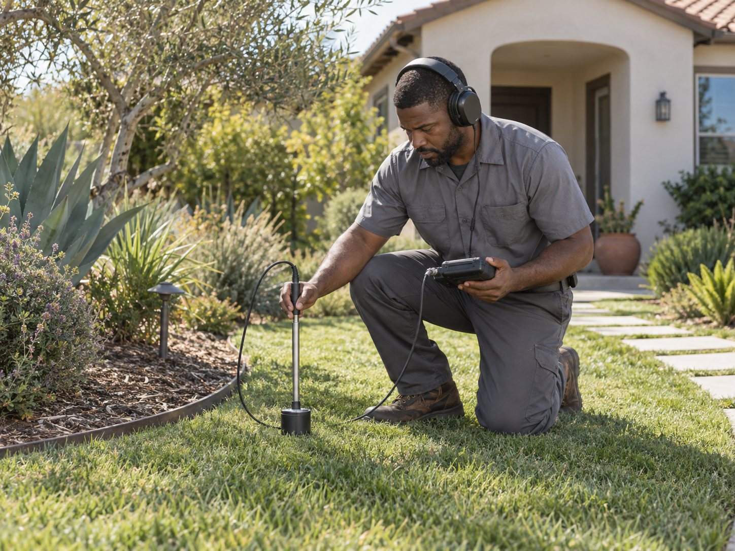 Illustrative underground water leak detection assessment